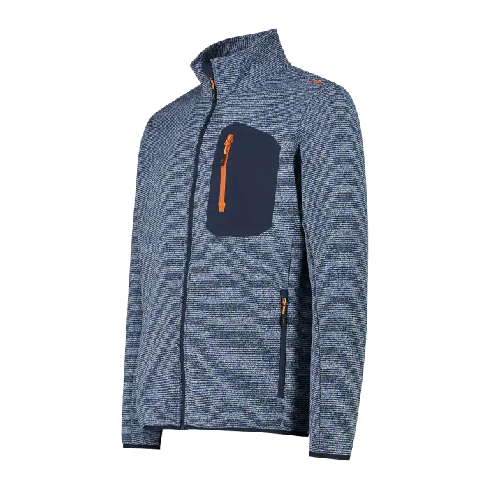34H2607_02LS_C_FOT_ECO Pile da uomo knit-tech Jacquard CMP Zaffiro