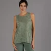 34N6786_E452_00_1 Canottiera da donna disegno Burn Out Salvia CMP