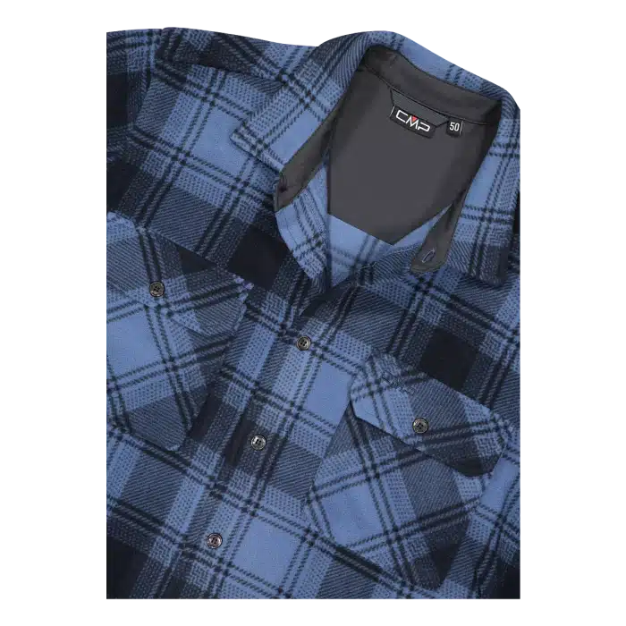 Camicia uomo manica lunga in pile CMP Bluestone
