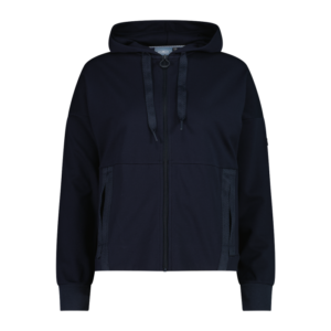 Felpa donna con cappuccio e zip CMP Blu