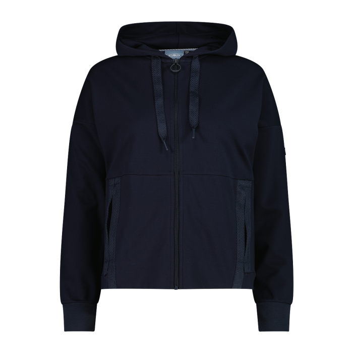 Felpa donna con cappuccio e zip CMP Blu