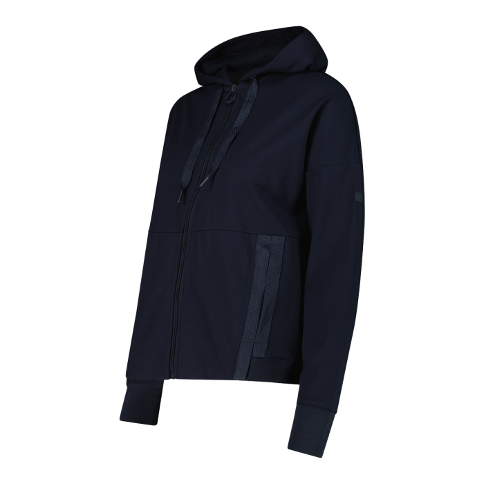 Felpa donna con cappuccio e zip CMP Blu