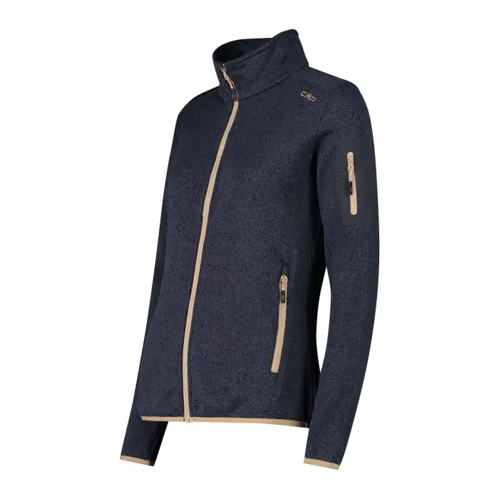 Pile pesante Knit-Tech mèlange Donna CMP Titanio Sesamo
