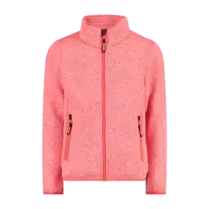 Pile knit-tech bambina mélange RED FLUO CMP