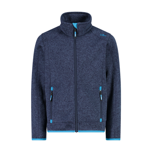 Pile knit-tech bambino mélange BLUE CMP