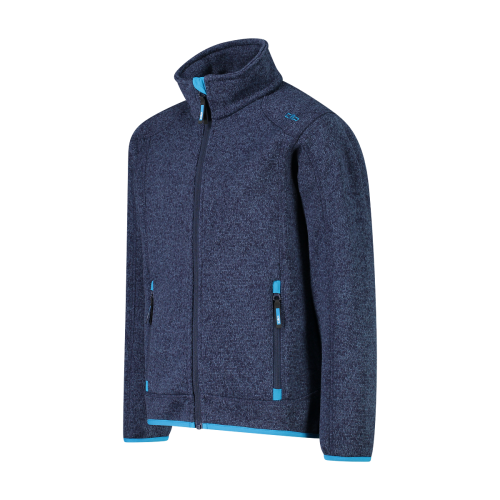 Pile knit-tech bambino mélange BLUE CMP