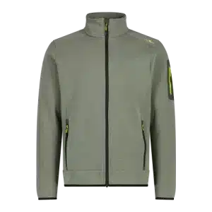 Pile pesante da uomo in knit-tech mélange CMP Oil Green
