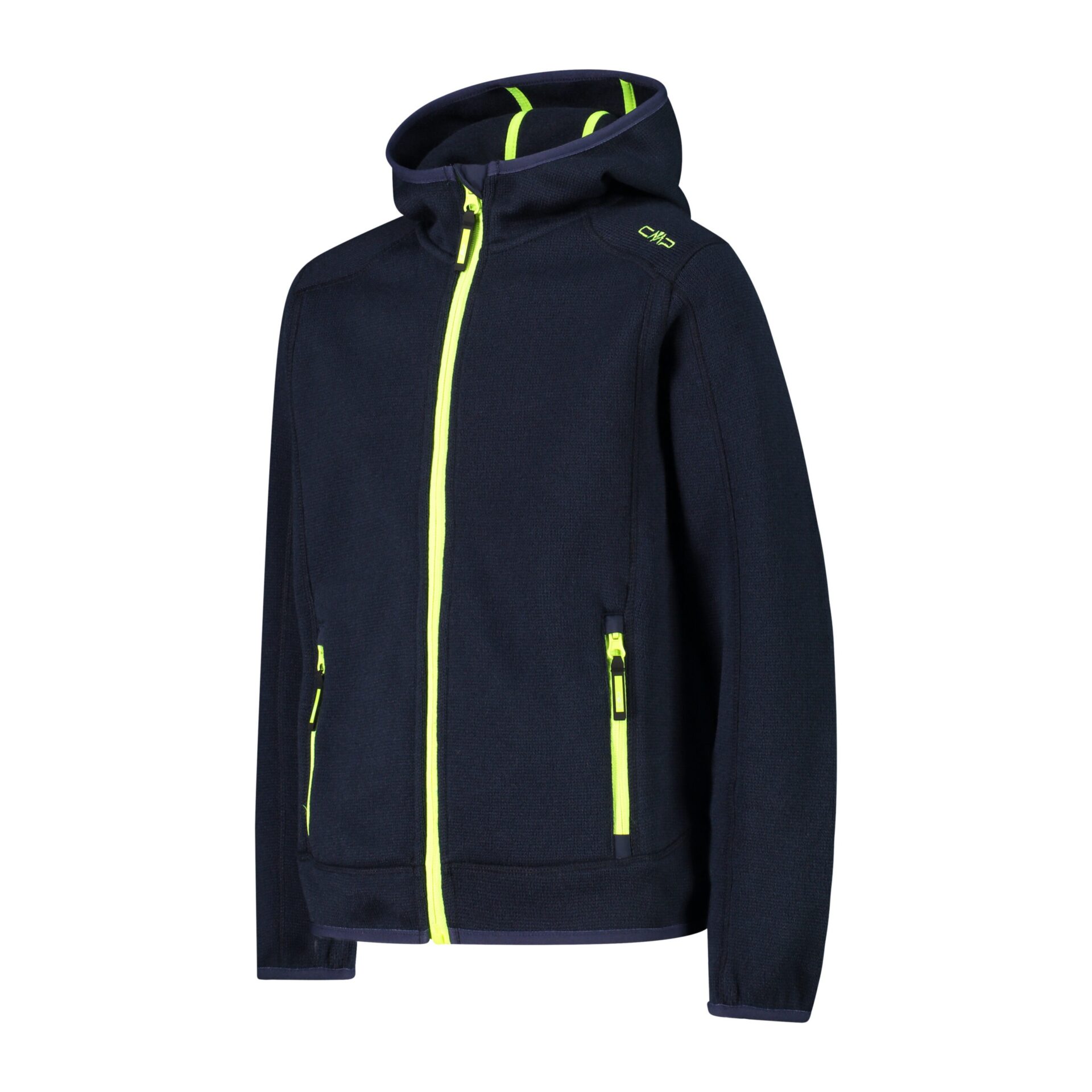 3H60844_N950_C Pile da bambino knit-tech mélange con cappuccio CMP BLU PROFILO