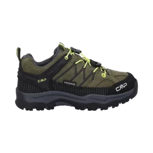 Scarpa bambini Rigel Low Waterproof con tomaia in pelle CMP Olive