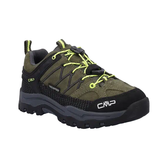 3Q13244_07ES_F_FOT_ECO Scarpa bambini Rigel Low Waterproof con tomaia in pelle CMP Olive