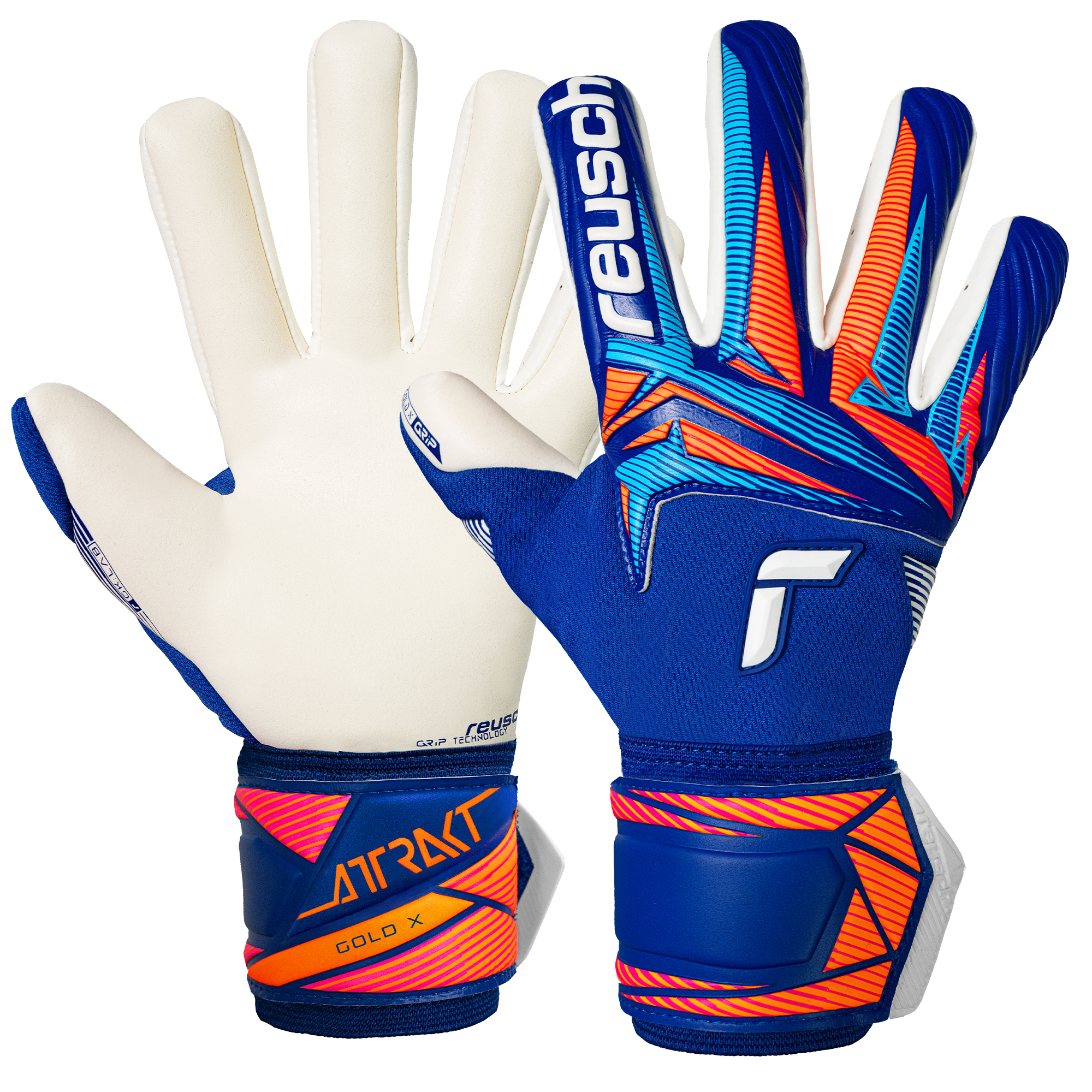 Guanto portiere REUSCH ATTRAKT GOLD X NC Sharp Blu White Orange