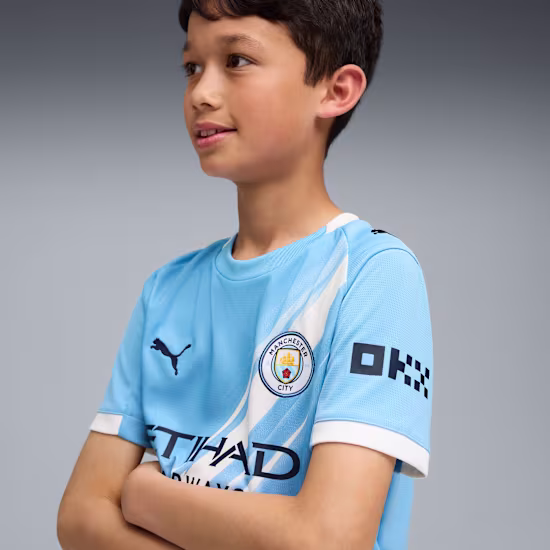 Maglia replica Manchester City FC Home 25/26 Junior