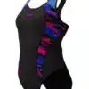 8-00305418177 c Costume donna Placement Laneback SPEEDO Nero/Blu