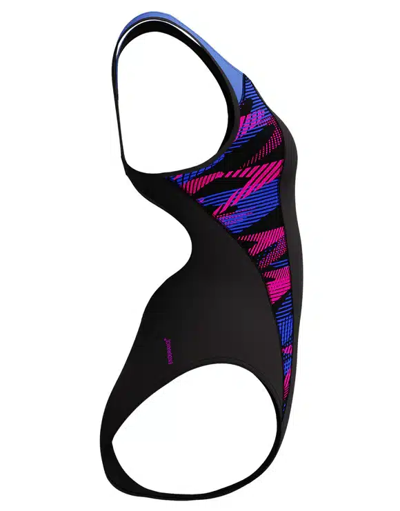 8-00305418177 d Costume donna Placement Laneback SPEEDO Nero/Blu