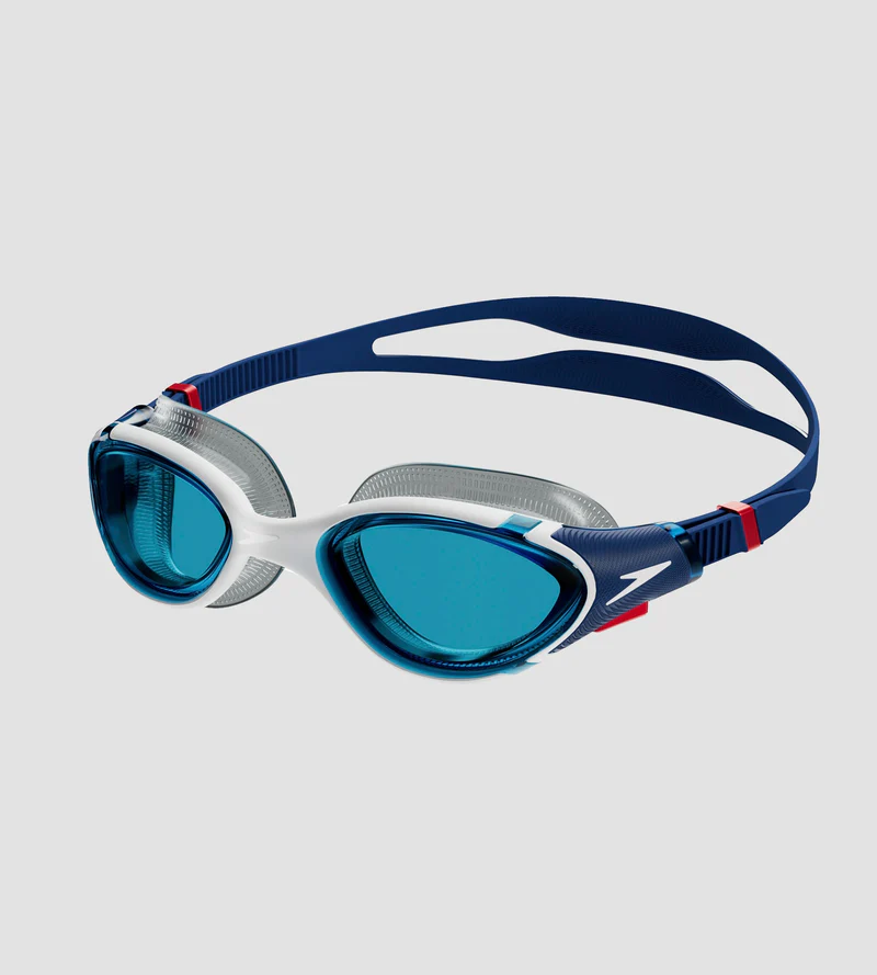 800233214502 OCCHIALINO nuoto BIOFUSE 2.0 SPEEDO Blu Bianco Rosso