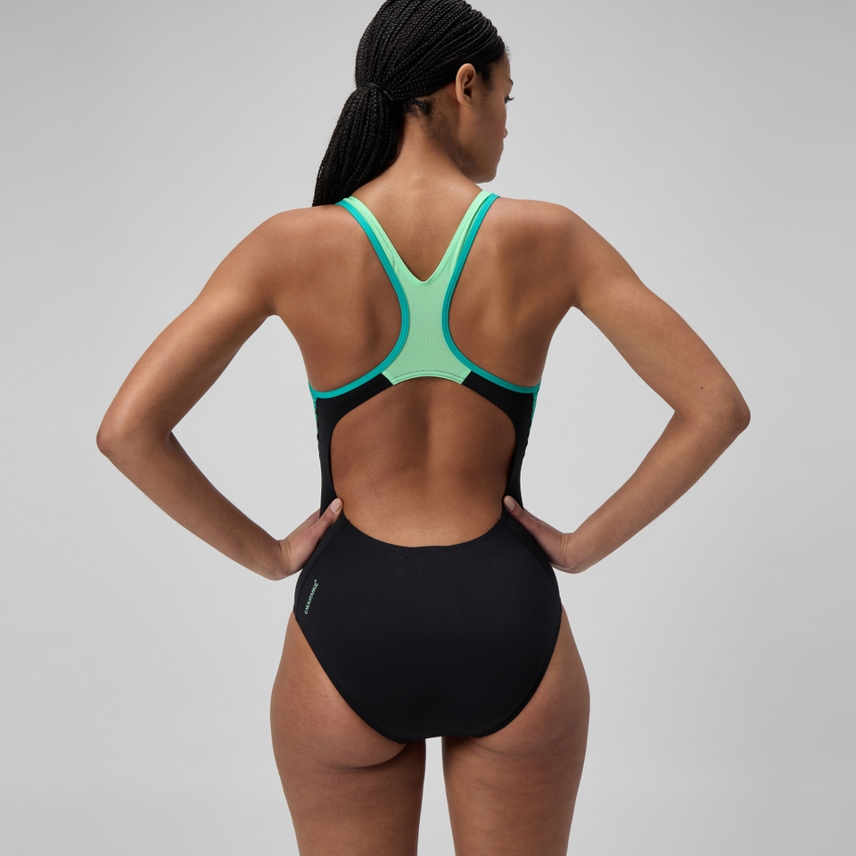 800305416569 b Costume donna Placement Laneback SPEEDO Turquoise
