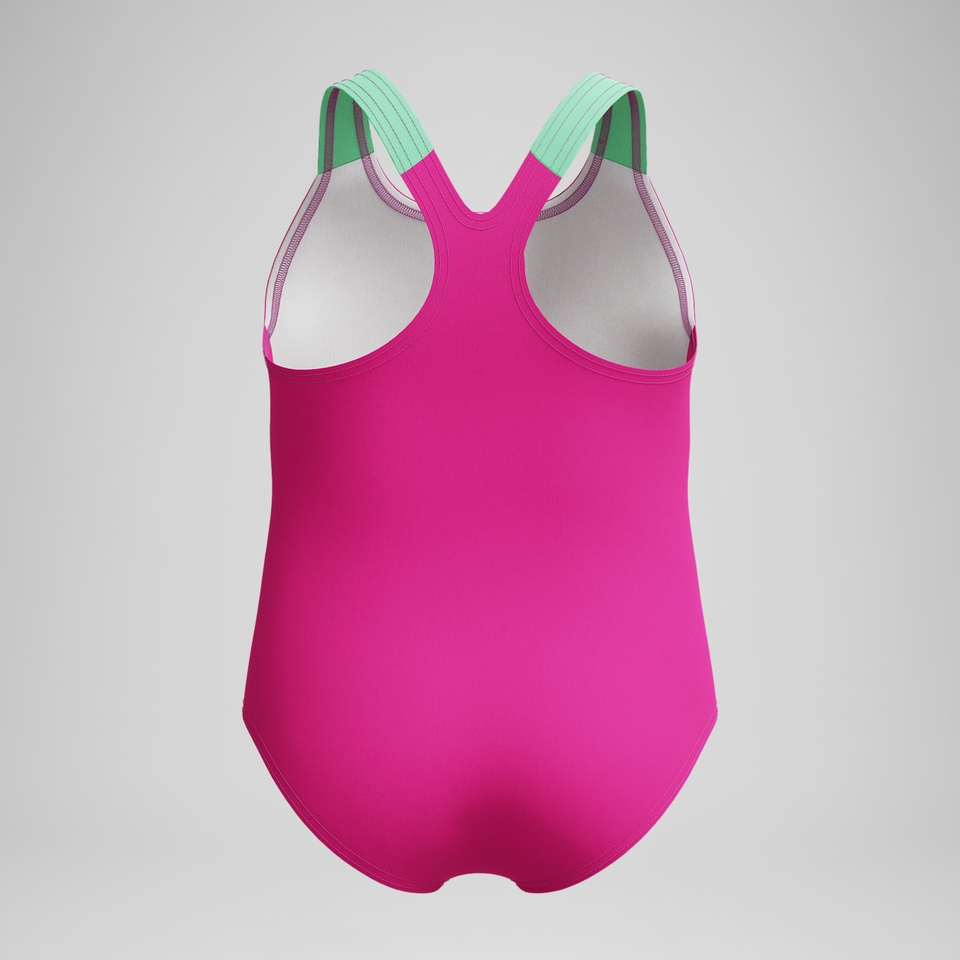 800373918289 b Costume bambina Digital Printed SPEEDO Neon Bubblegum