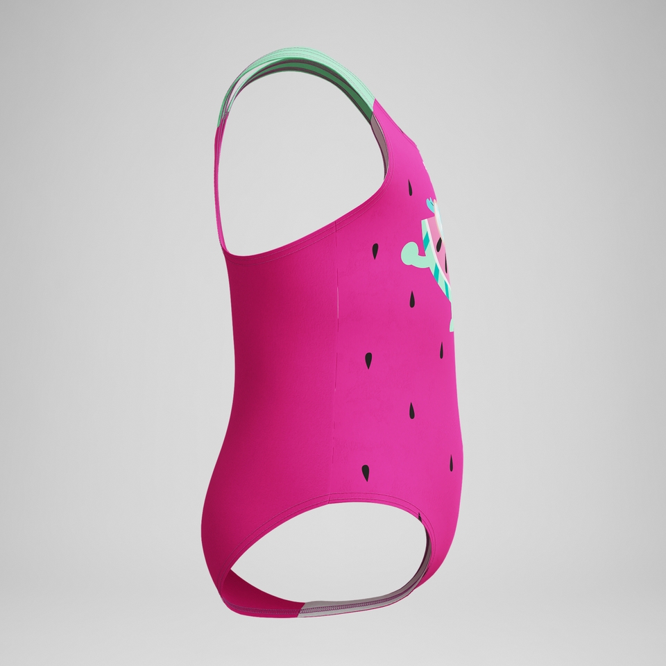 800373918289 c Costume bambina Digital Printed SPEEDO Neon Bubblegum
