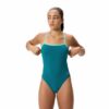 8005168002 E Costume donna Solid Tri Back SPEEDO Verde Acqua Blu