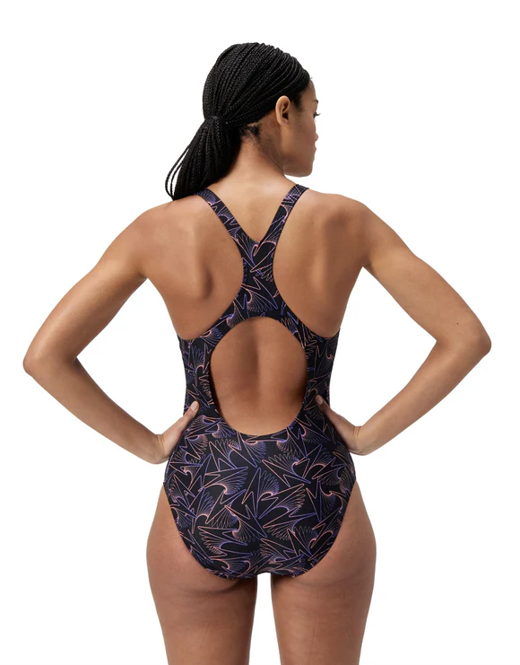 81219918692 B Costume donna Printed Medalist SPEEDO Bright Peach