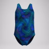 812377002 Costume bambina Print Leaderback One Piece SPEEDO Blu