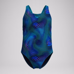 Costume bambina Print Leaderback One Piece SPEEDO Blu