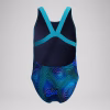 812377002 b Costume bambina Print Leaderback One Piece SPEEDO Blu
