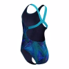 812377002 c Costume bambina Print Leaderback One Piece SPEEDO Blu