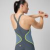 81585619134 e Fastskin LZR Pure Intent 2.0 Closedback Kneeskin Donna Grey/Blue/Yellow