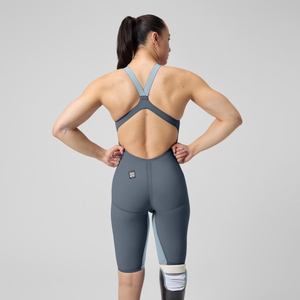 Fastskin LZR Pure Valor 2.0 Openback Kneeskin Donna Grey Blue