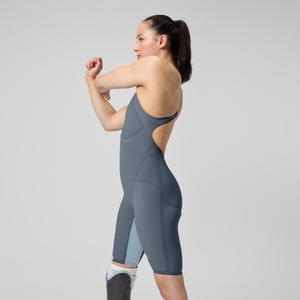 Fastskin LZR Pure Valor 2.0 Openback Kneeskin Donna Grey Blue