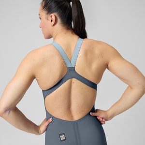 Fastskin LZR Pure Valor 2.0 Openback Kneeskin Donna Grey Blue