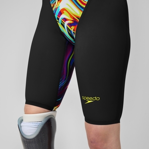 81585919137 g Fastskin LZR Pure Valor 2.0 Openback Kneeskin Donna Black/Molten Blur