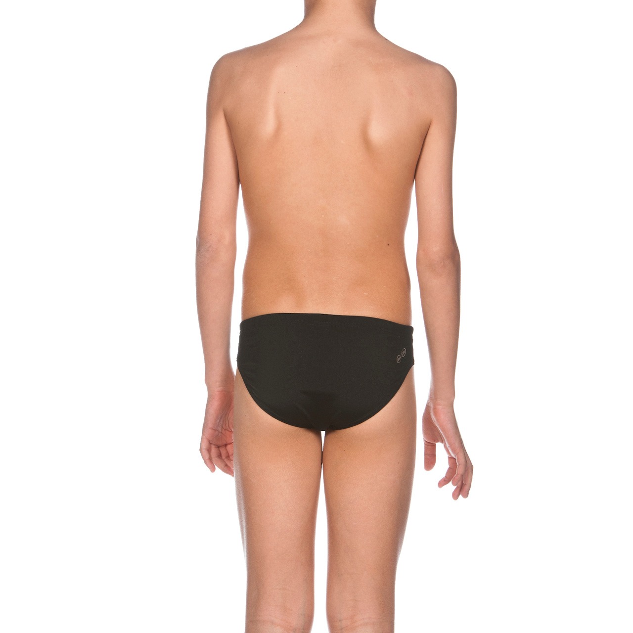 2A258-055-B SOLID BRIEF JR-006-B-O.JPG costume nuoto allenamento bambino nero retro