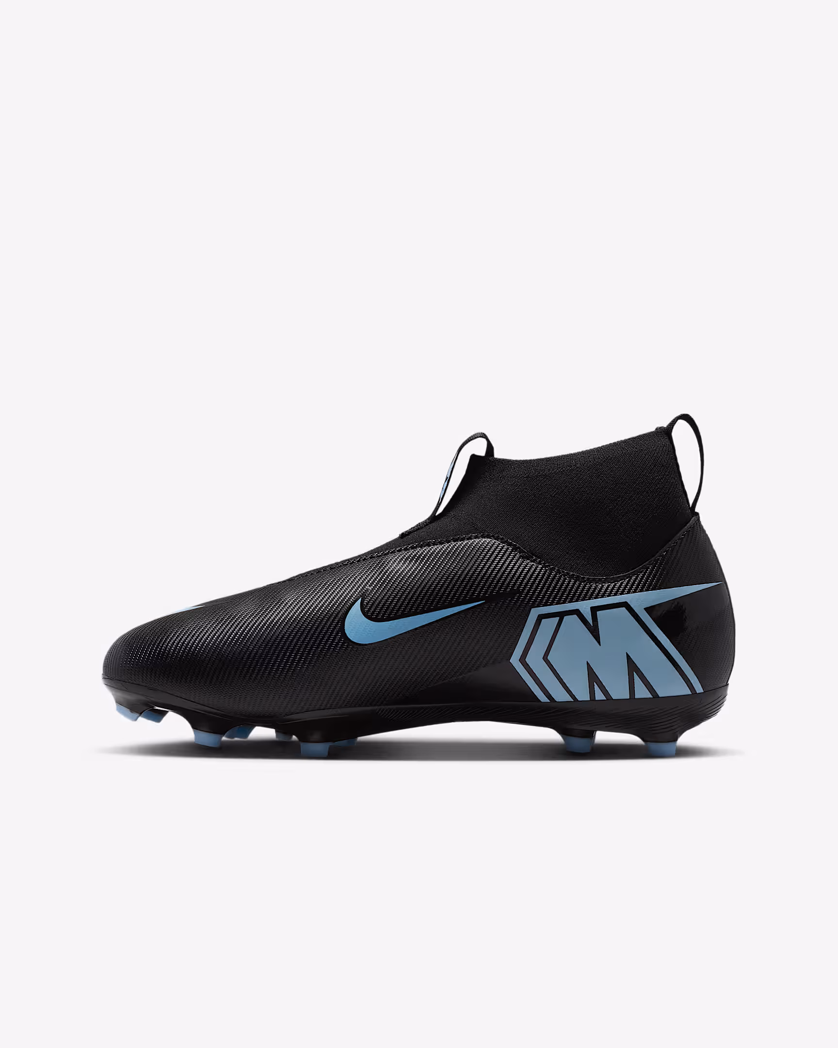 FQ8304-001 C Nike Jr. Zoom Mercurial Superfly 10 Academy FG/MG Nero/Ice Blue