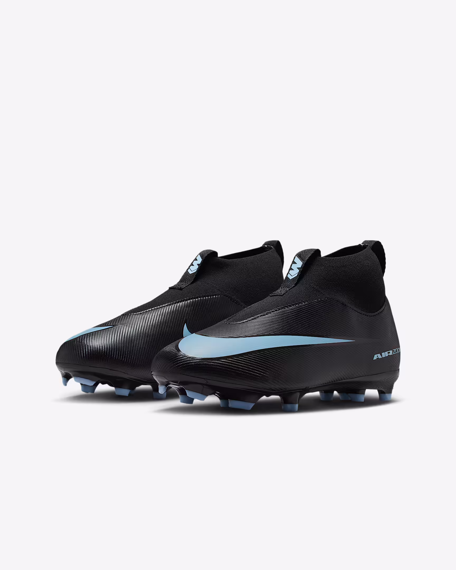 FQ8304-001 E Nike Jr. Zoom Mercurial Superfly 10 Academy FG/MG Nero/Ice Blue
