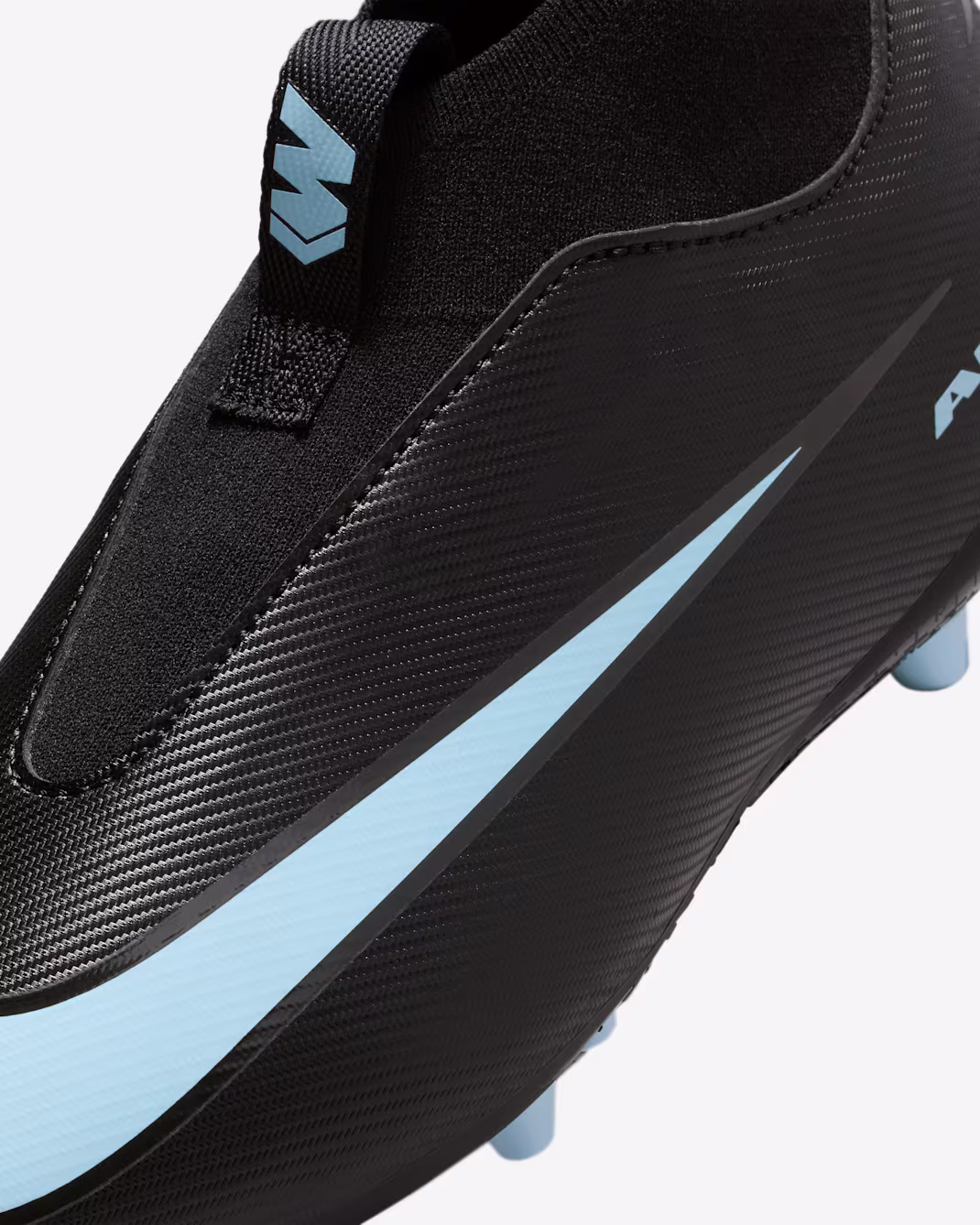 NIKE Zoom Mercurial Superfly 10 Academy AG Nero/Ice Blue Junior