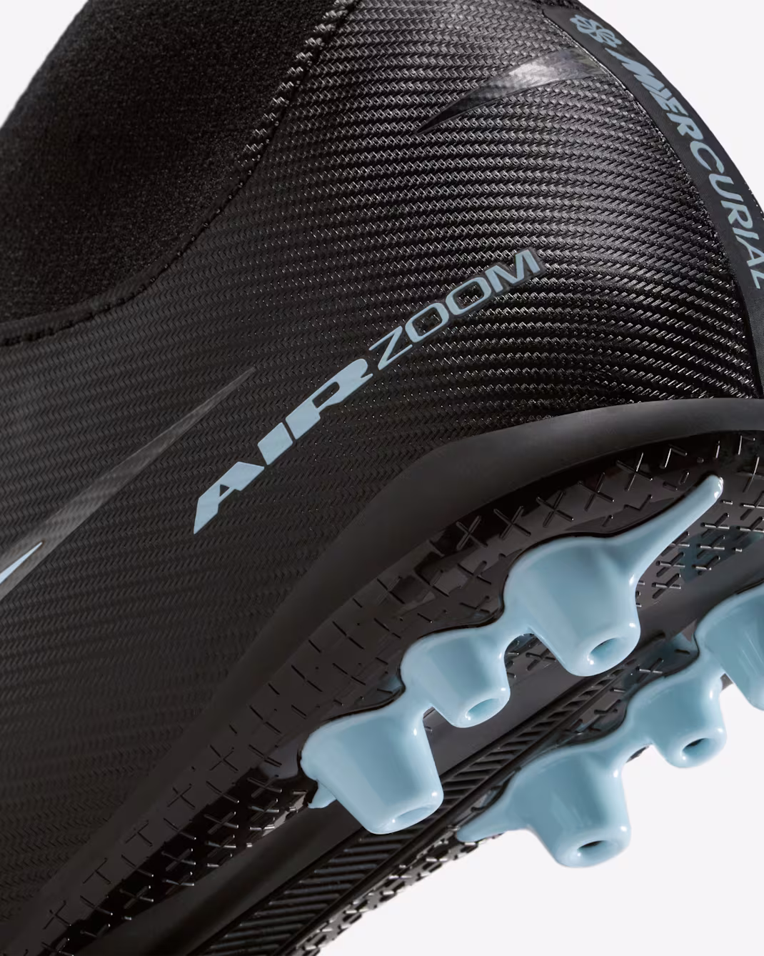 NIKE Zoom Mercurial Superfly 10 Academy AG Nero/Ice Blue Junior