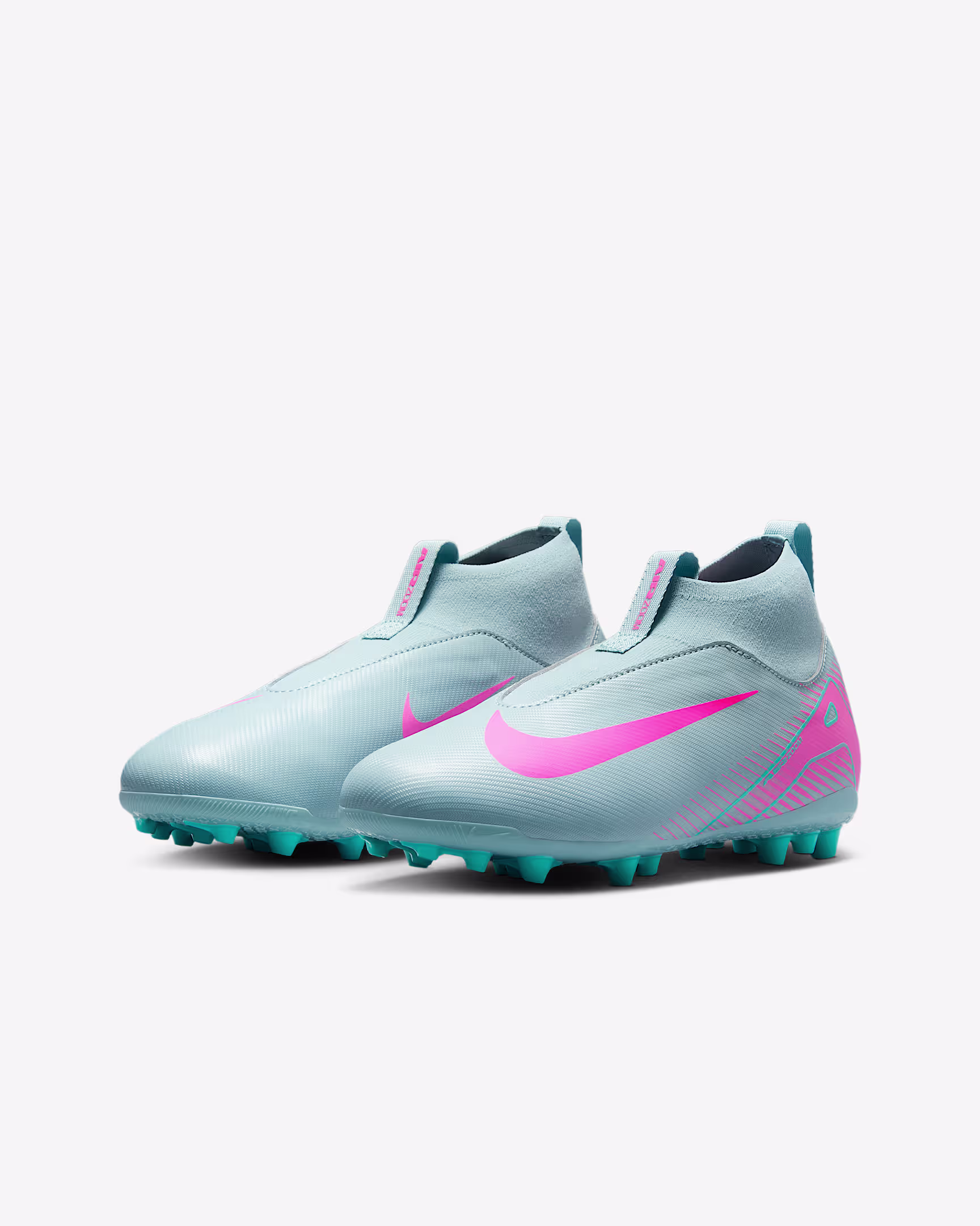 FQ8308-301 E NIKE Zoom Mercurial Superfly 10 Academy AG Ocean Cube/Pink Blast Junior