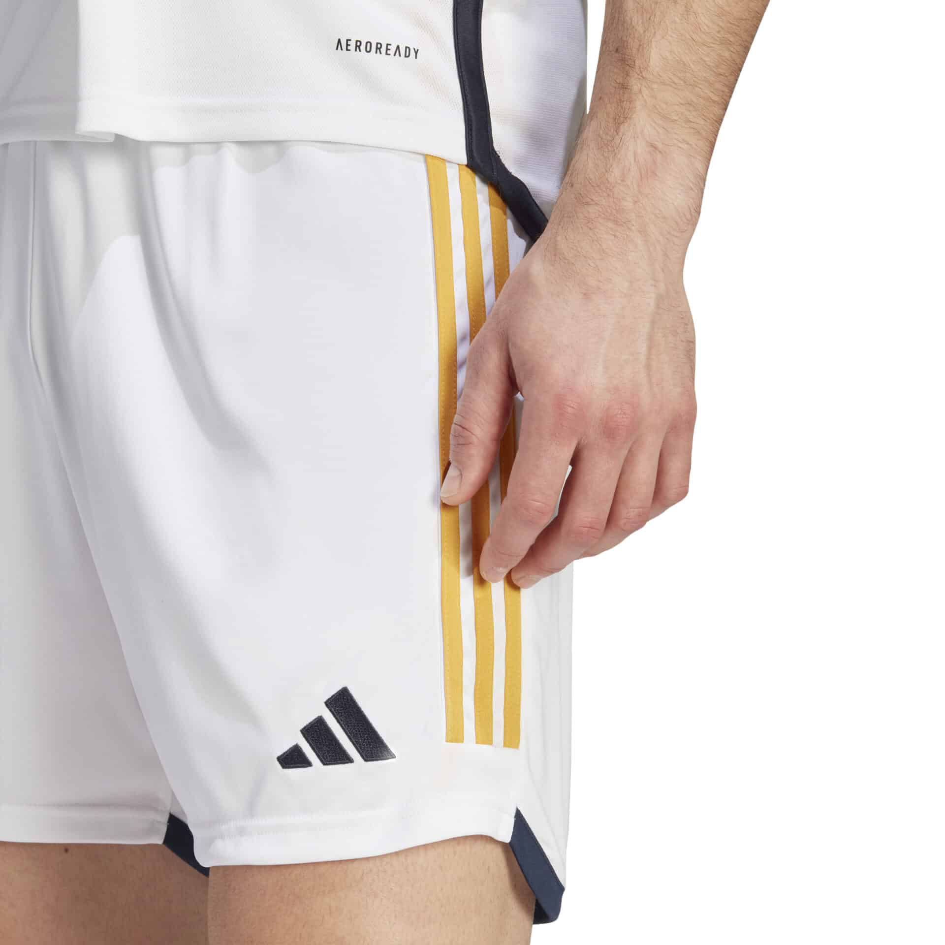 HR3793_7_APPAREL_On Model_Detail View 2_white Short HOME 23/24 REAL MADRID