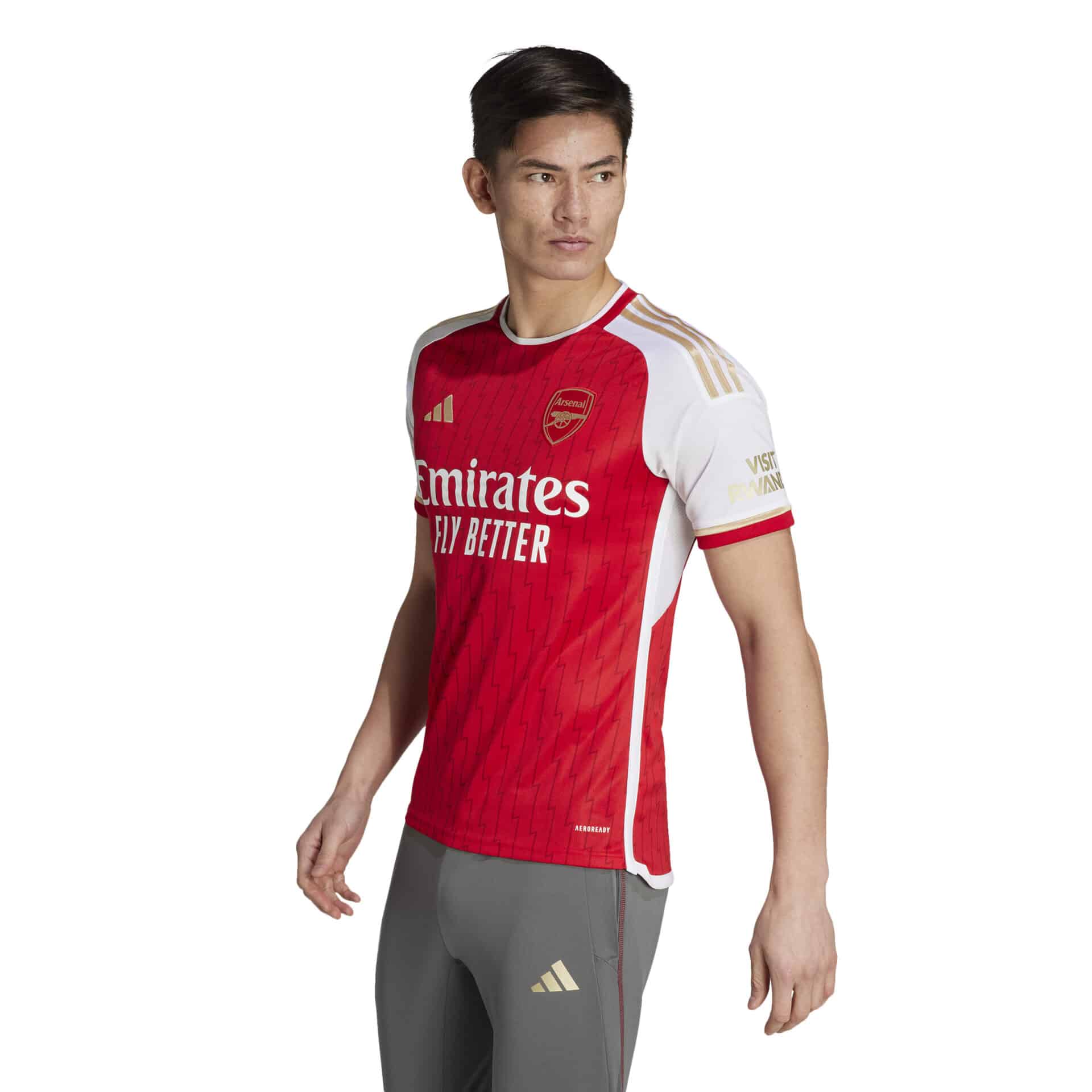 HR6929_4_APPAREL_On Model_Standard View_white Maglia Home ARSENAL FC 23/24