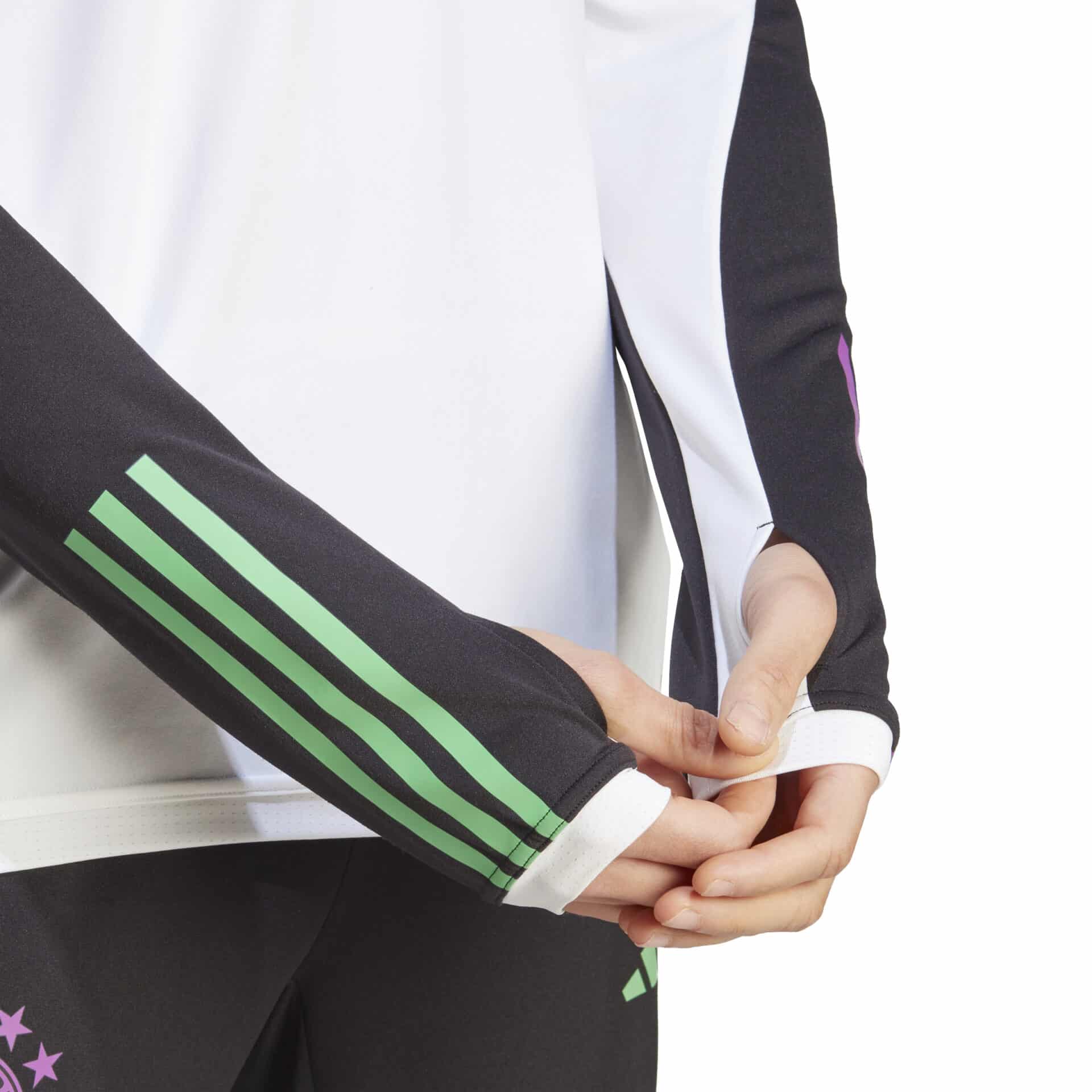 IB1528_9_APPAREL_On Model_Detail View 2_white Felpa Allenamento Tiro 23 FC Bayern München