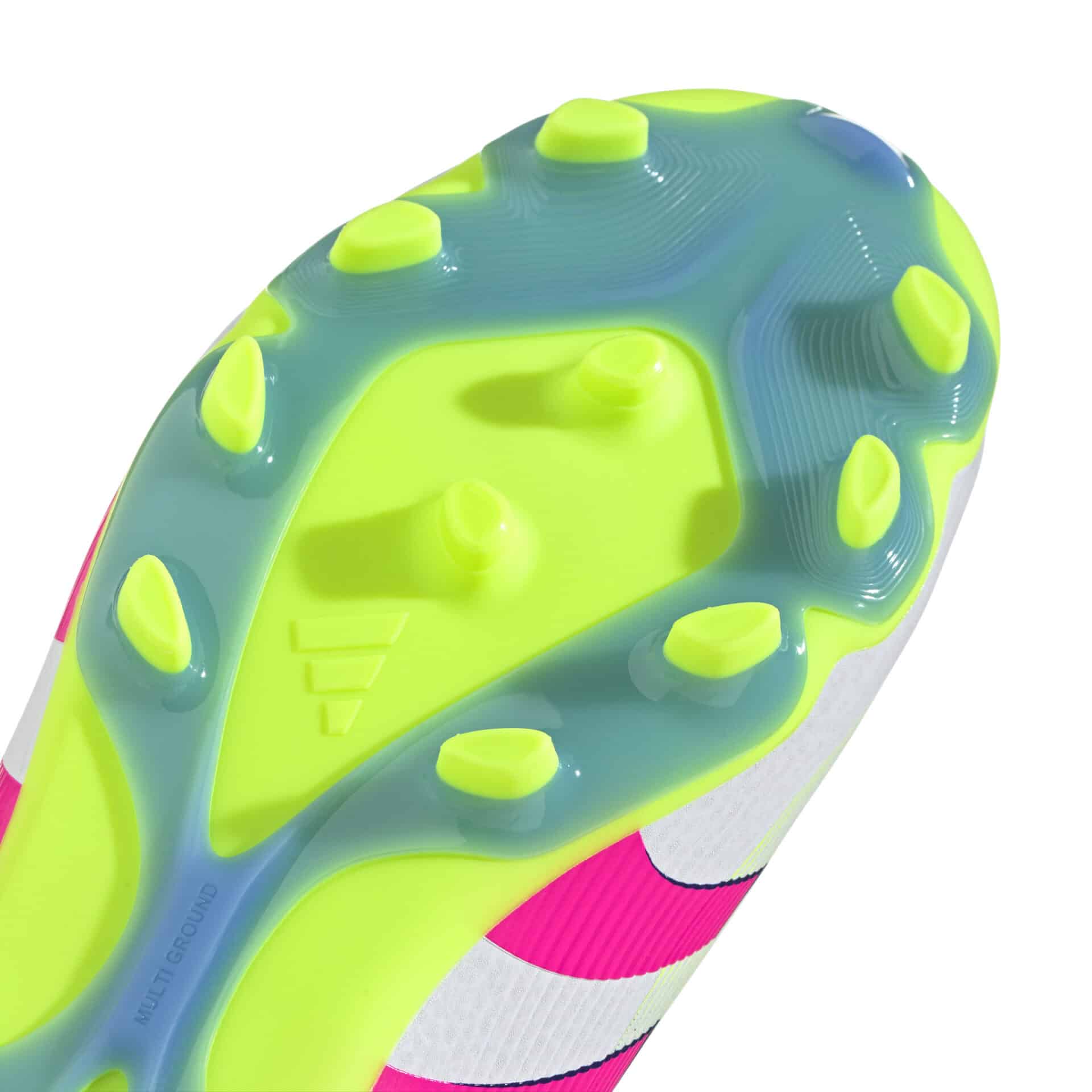 ID3794_7_FOOTWEAR_Photography_Detail View 1_white Scarpe calcio ADIDAS PREDATOR LEAGUE MG White Pink Lemon Junior