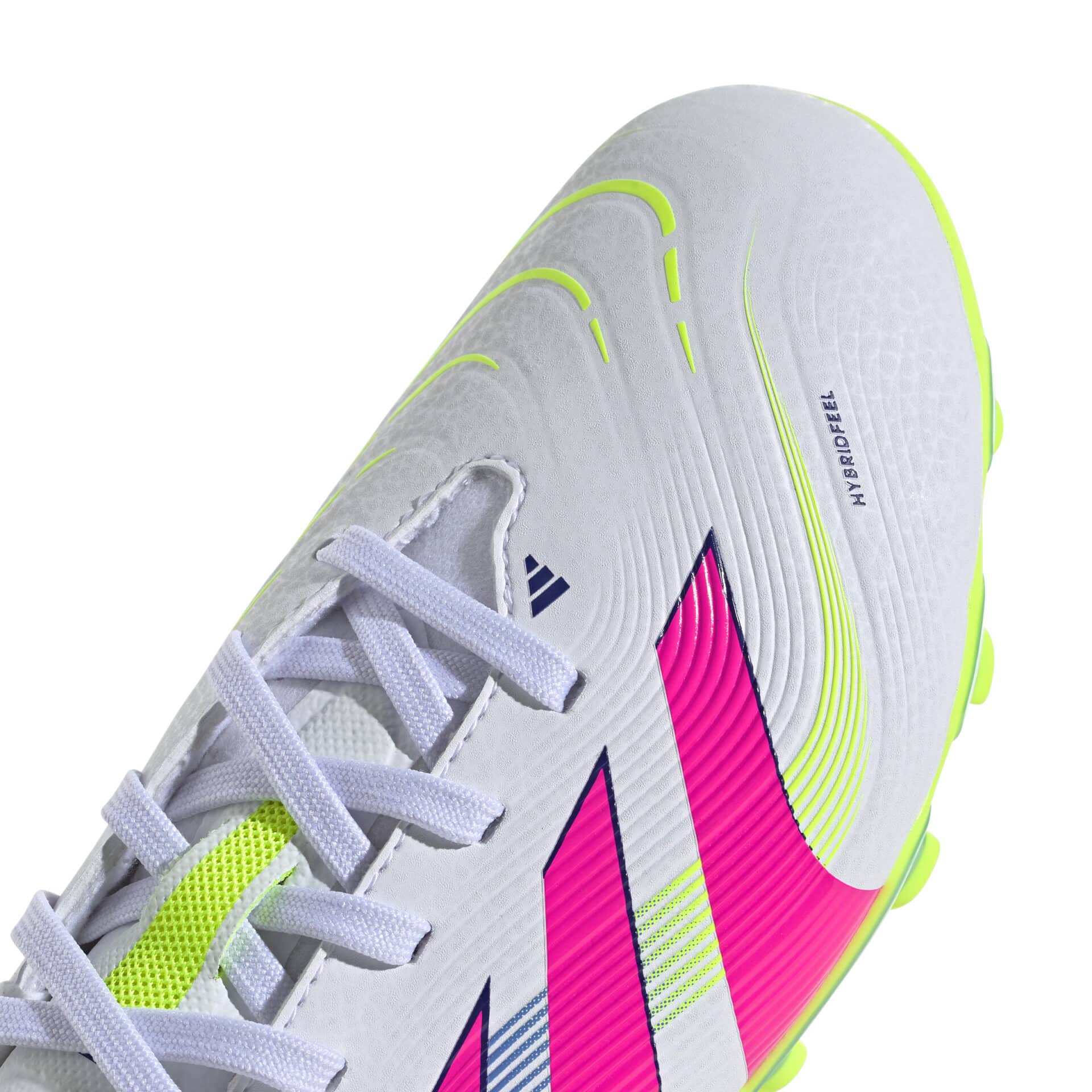 ID3794_8_FOOTWEAR_Photography_Detail View 2_white Scarpe calcio ADIDAS PREDATOR LEAGUE MG White Pink Lemon Junior