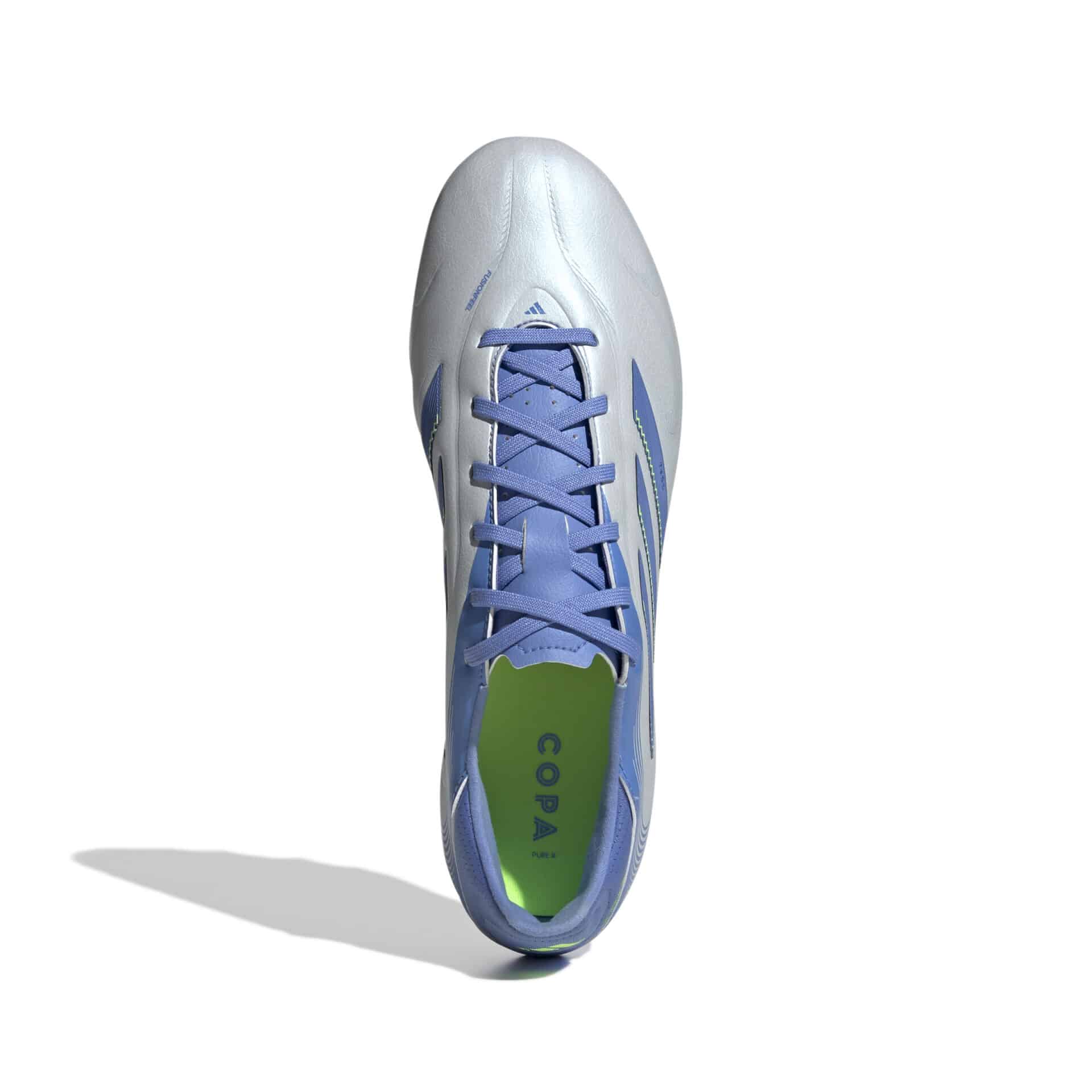 ID9050_2_FOOTWEAR_Photography_Top Portrait View_white SCARPE calcio COPA PURE 3 LEAGUE FG/MG Halo Blue