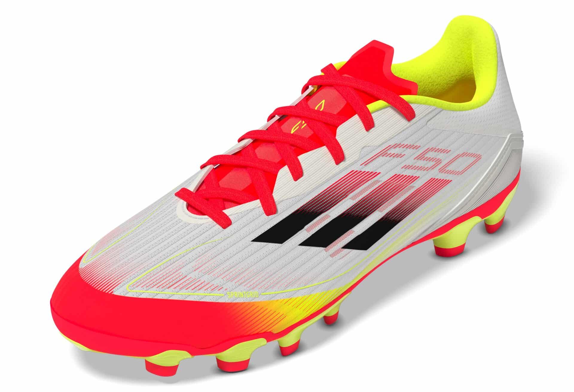 IE1235_10_FOOTWEAR_3D - Rendering_Side Lateral Left View_white Scarpe calcio ADIDAS F50 LEAGUE MG