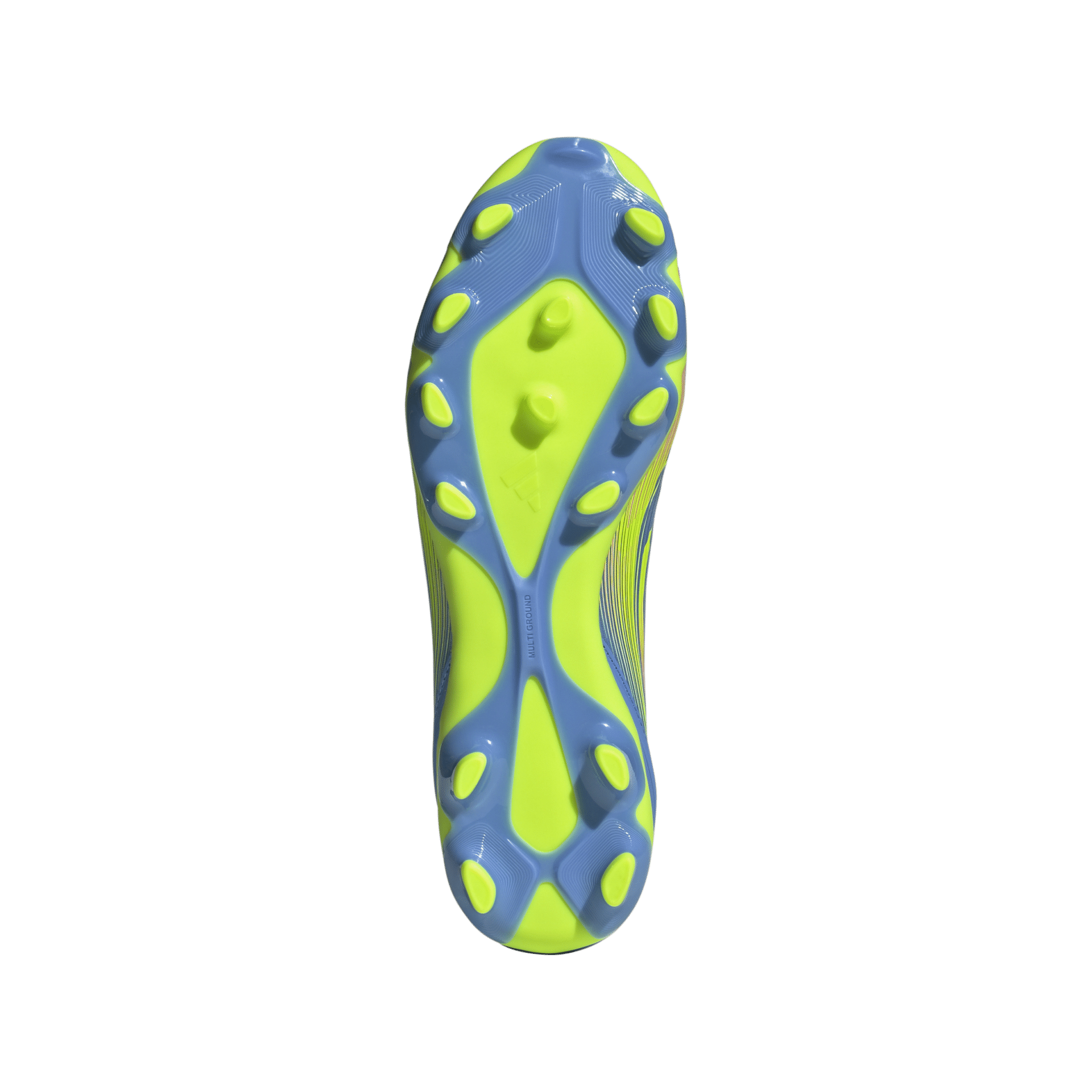 IE1236_3_FOOTWEAR_Photography_Bottom View_transparent Scarpe calcio ADIDAS F50 LEAGUE MG Blue Fusion