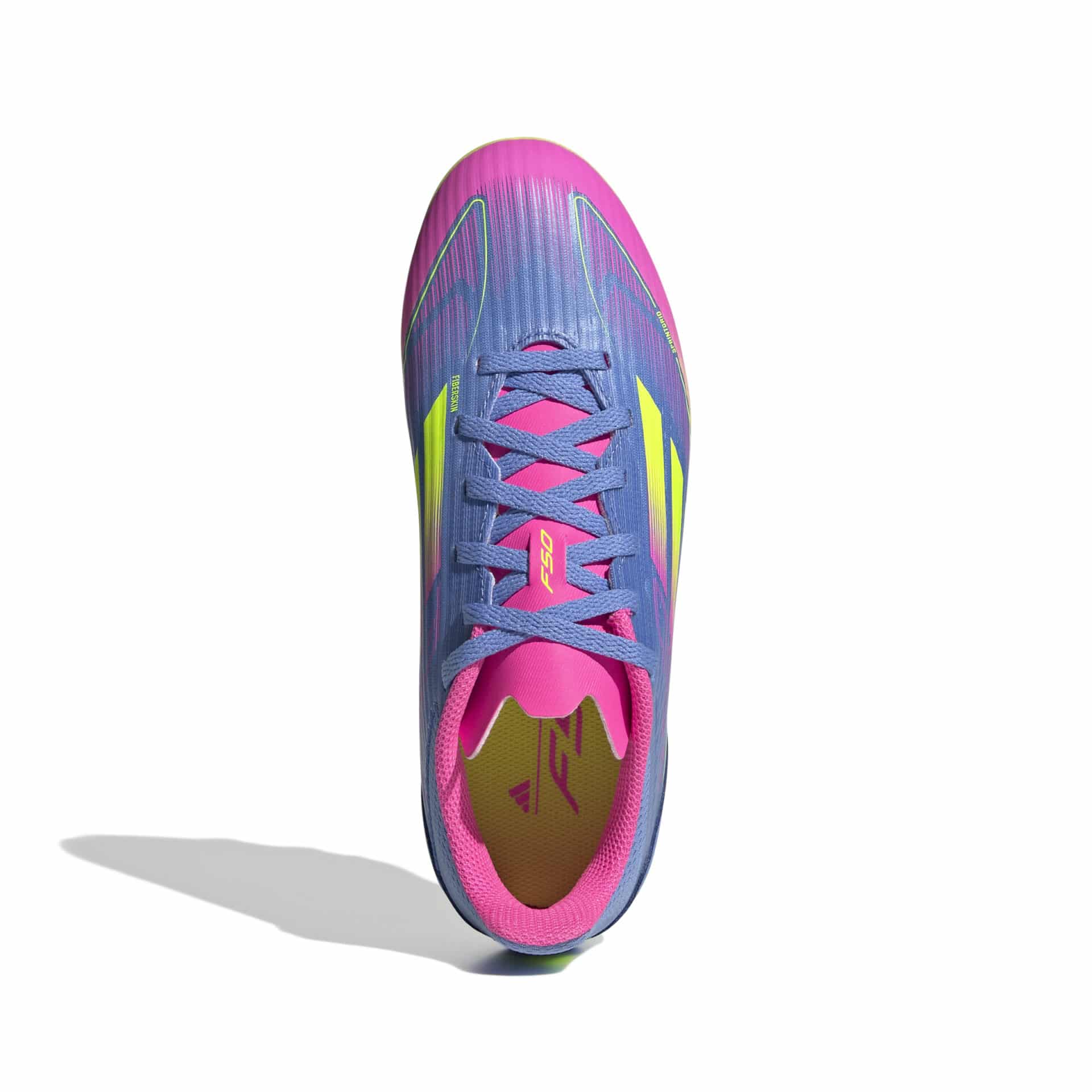 IE3751_2_FOOTWEAR_Photography_Top Portrait View_white Scarpe calcio ADIDAS F50 LEAGUE MG Blue Fusion Junior