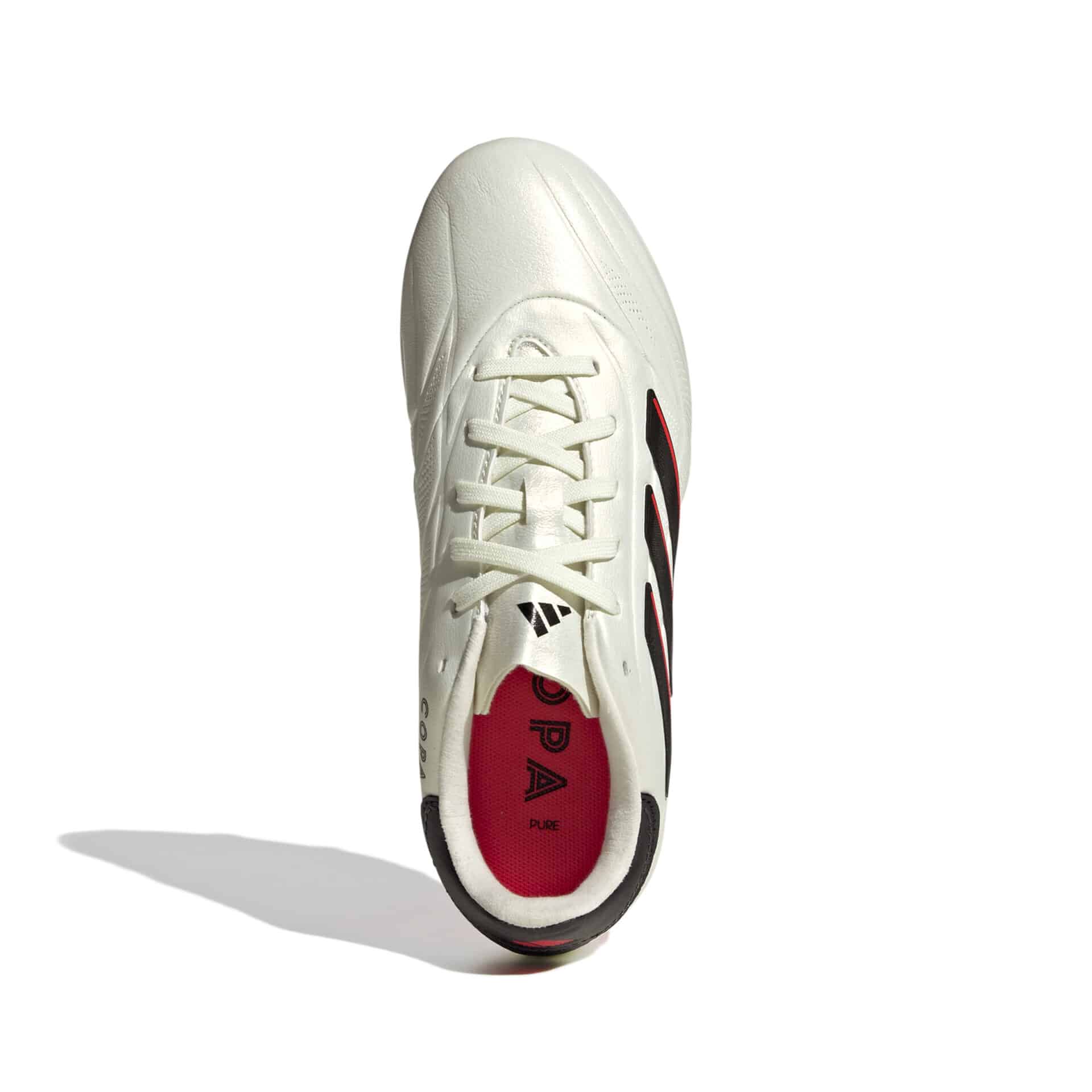 IE4985_2_FOOTWEAR_Photography_Top Portrait View_white Scarpa calcio COPA PURE 2 ELITE FG Junior