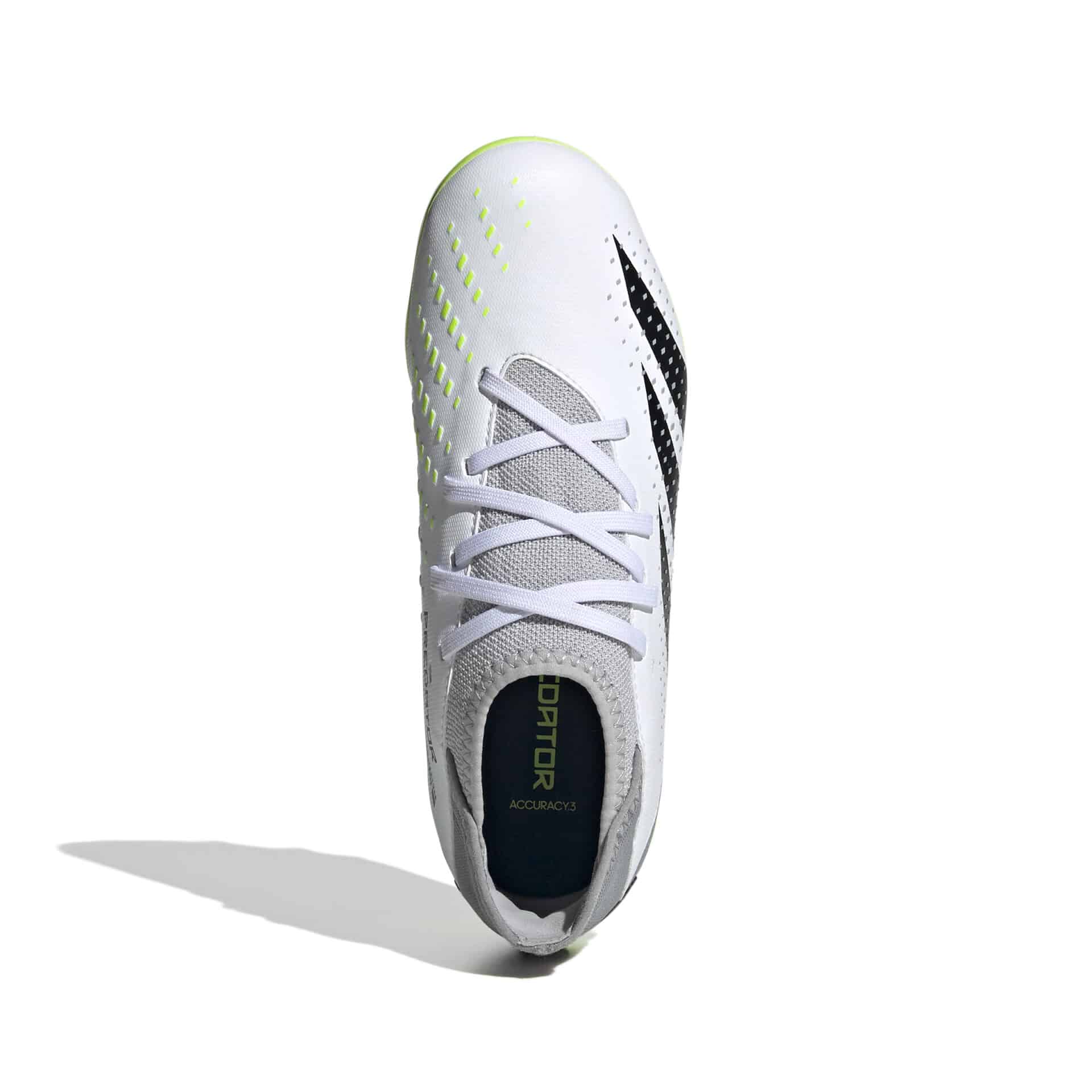IE9445_2_FOOTWEAR_Photography_Top Portrait View_white Scarpe calcio ADIDAS PREDATOR ACCURACY.3 MG Junior